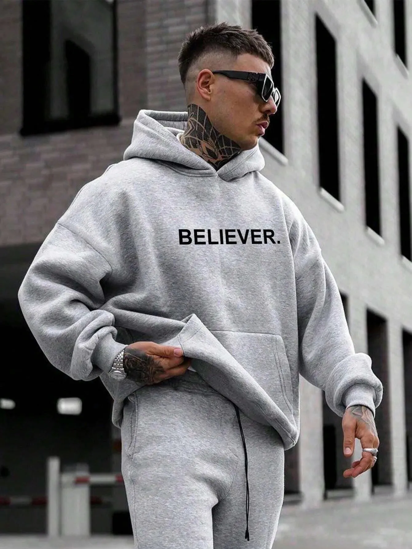 SXV  'Believer’ Printed Cool Aesthetic Sweatshirt Hoodie