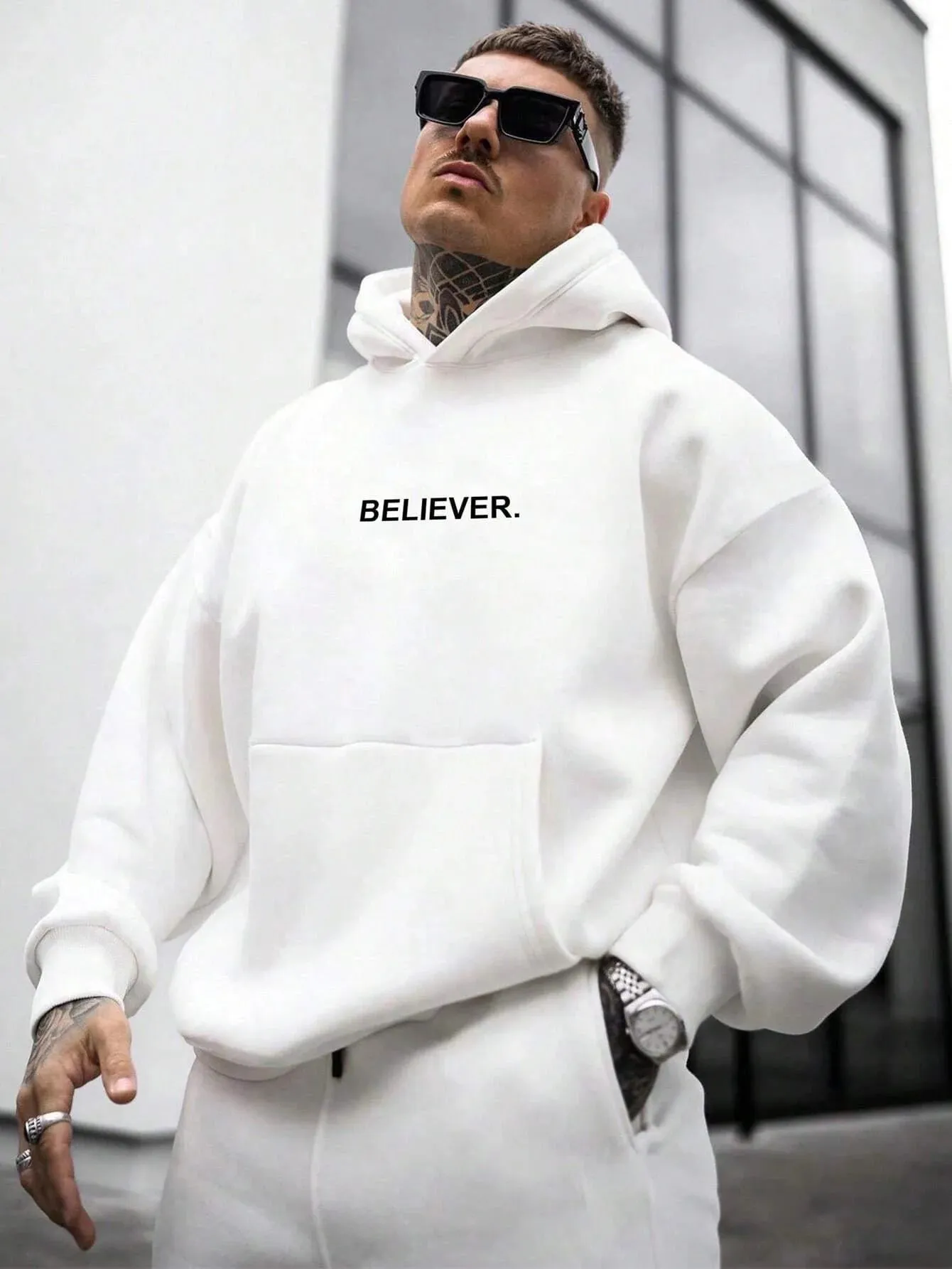 SXV  'Believer’ Printed Cool Aesthetic Sweatshirt Hoodie