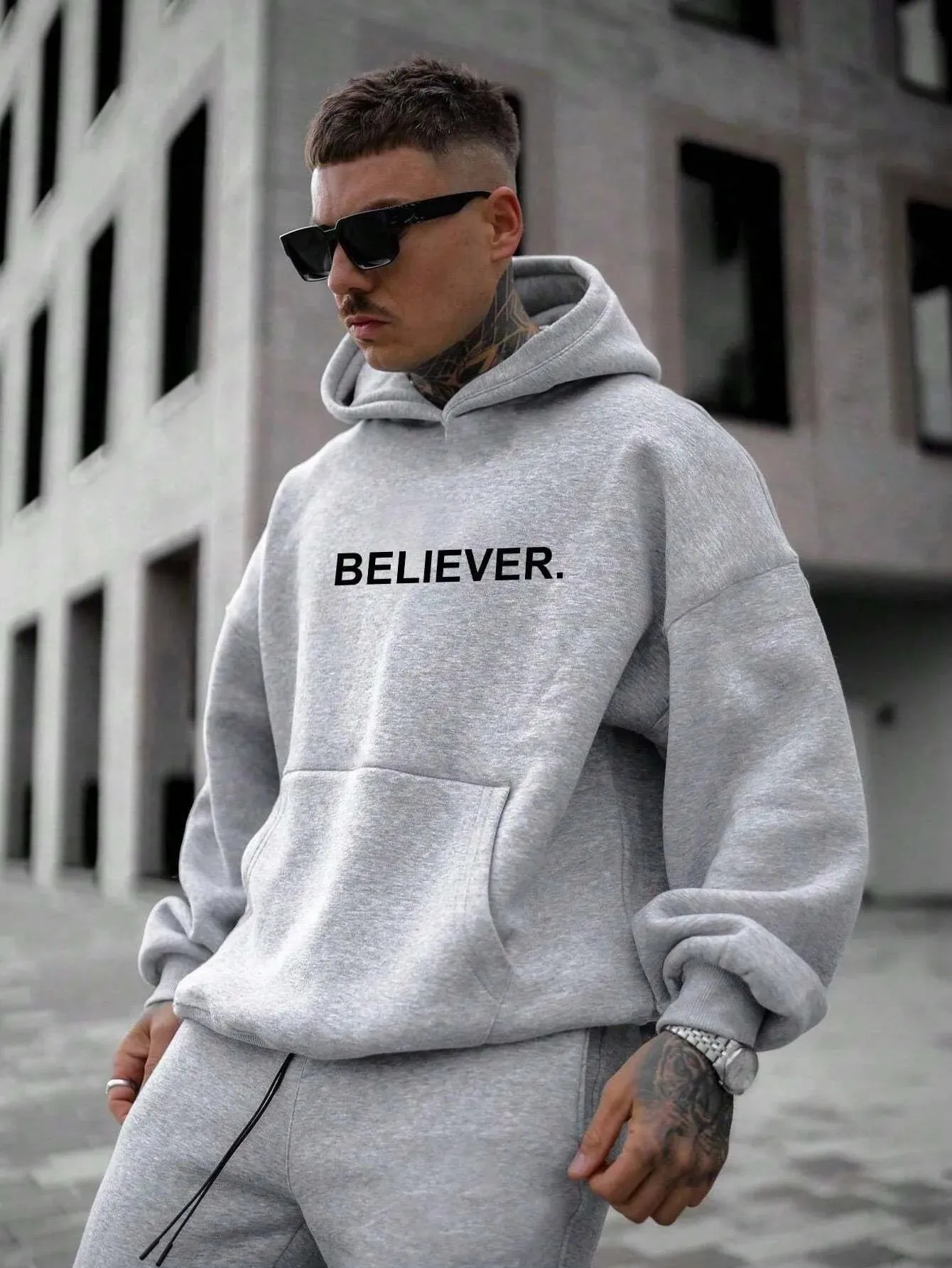 SXV  'Believer’ Printed Cool Aesthetic Sweatshirt Hoodie