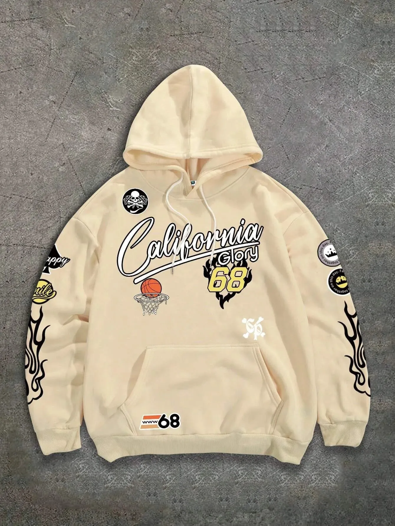 SXV  'california glory’ Printed Cool Aesthetic Sweatshirt Hoodie
