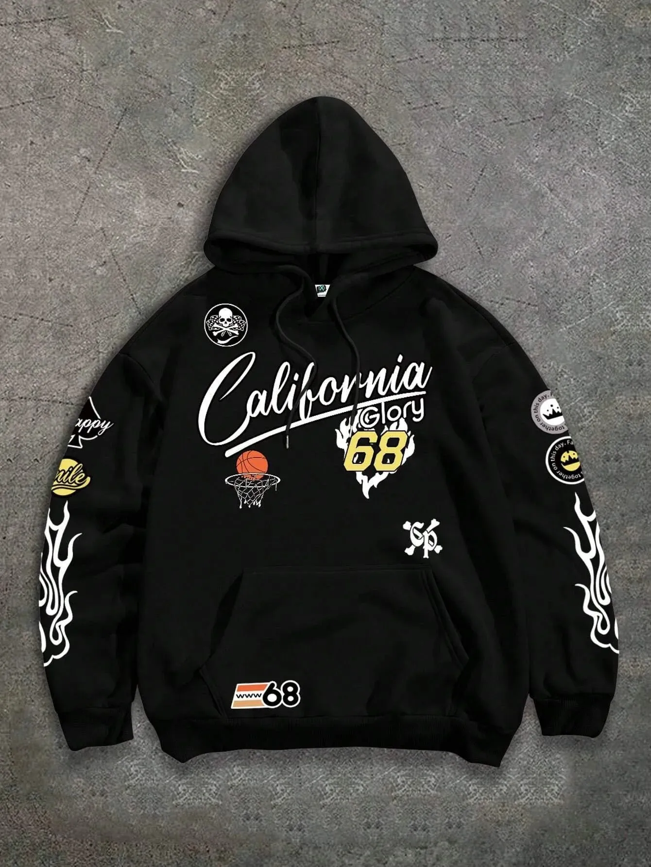 SXV  'california glory’ Printed Cool Aesthetic Sweatshirt Hoodie