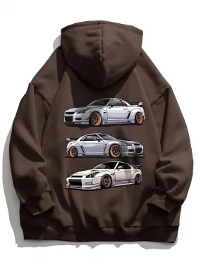 SXV  'cars’ Printed Cool Aesthetic Sweatshirt Hoodie