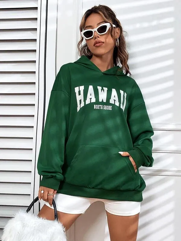 SXV  'HAWAII NORTH SHORE’ Printed Cool Aesthetic Sweatshirt Hoodie