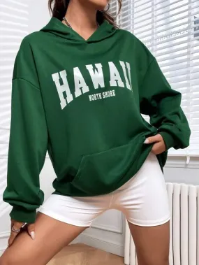 SXV  'HAWAII NORTH SHORE’ Printed Cool Aesthetic Sweatshirt Hoodie