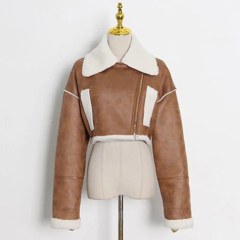 Top Tide Lambswool Short Fur Jacket