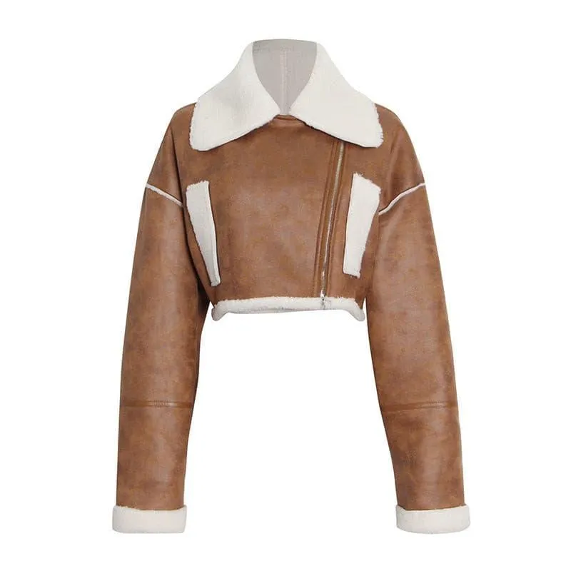 Top Tide Lambswool Short Fur Jacket