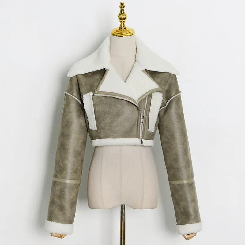 Top Tide Lambswool Short Fur Jacket