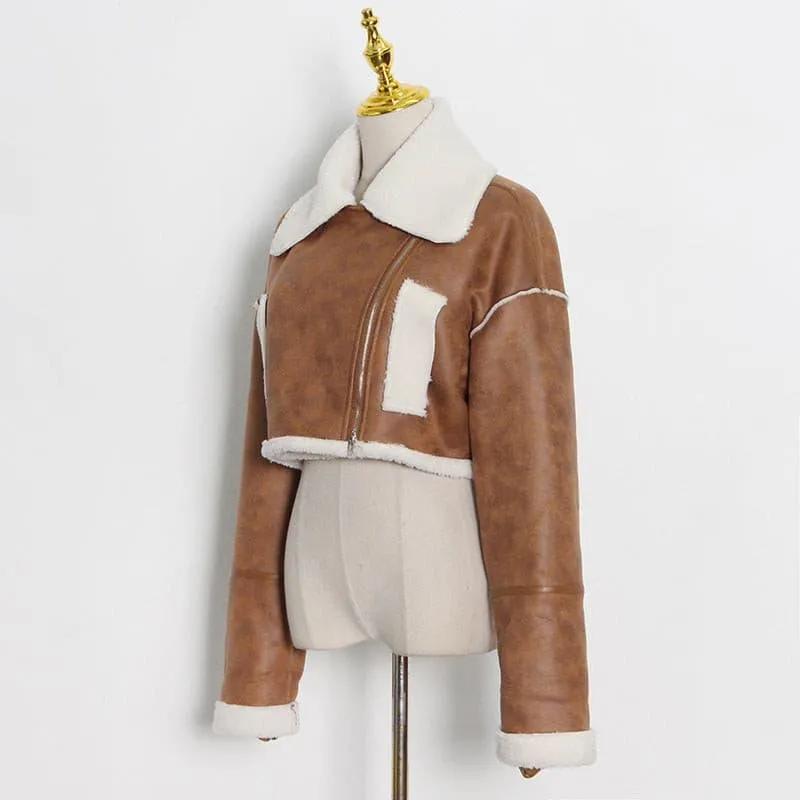 Top Tide Lambswool Short Fur Jacket