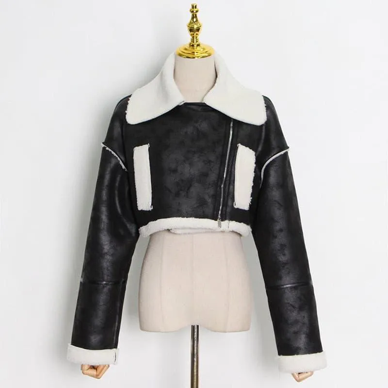 Top Tide Lambswool Short Fur Jacket
