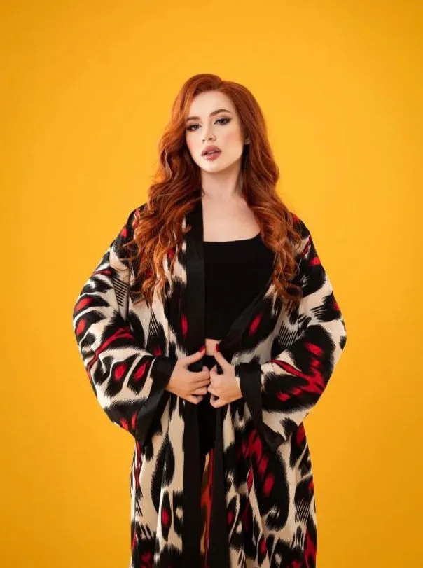 Versatile Ikat Maxi Kimono