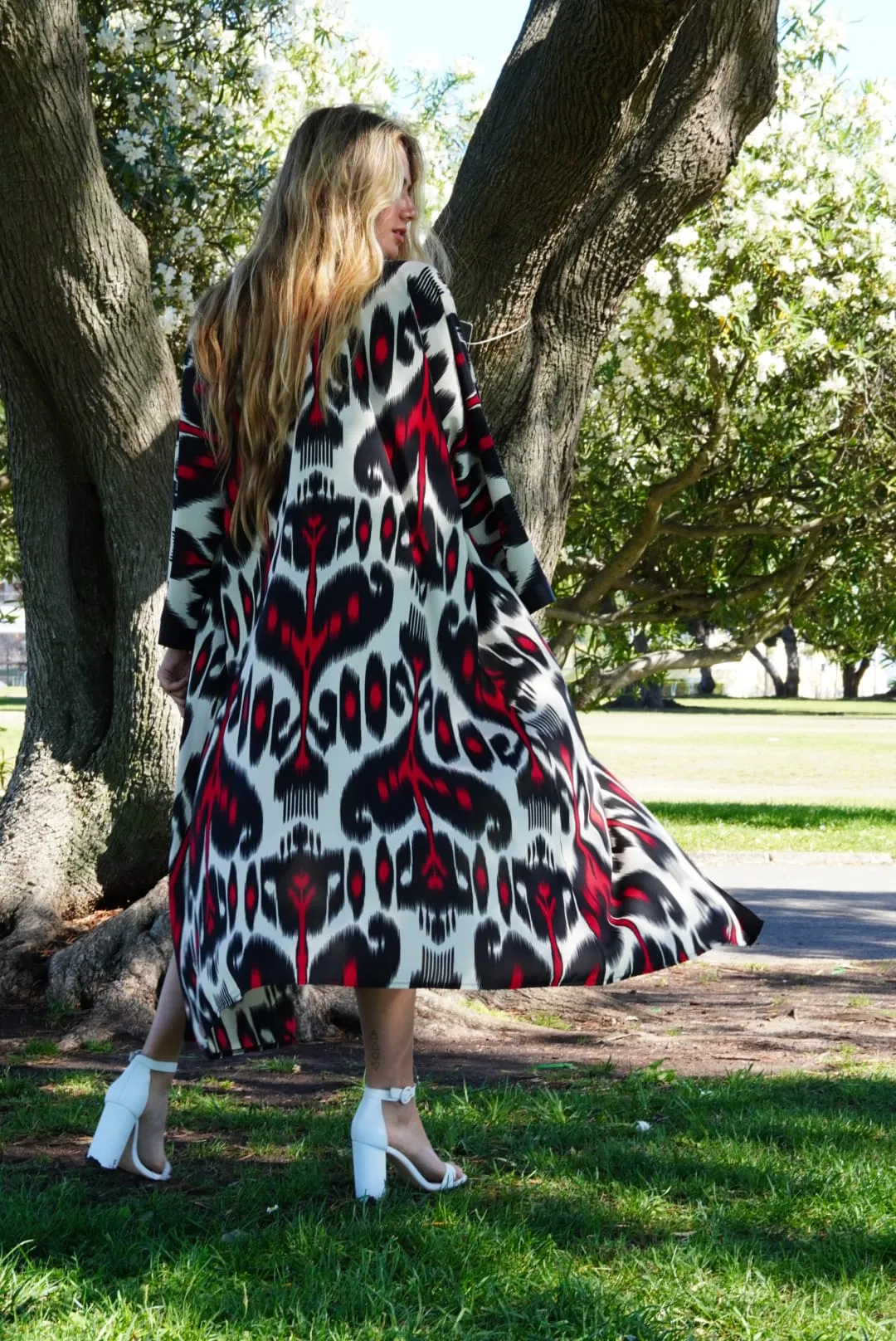 Versatile Ikat Maxi Kimono