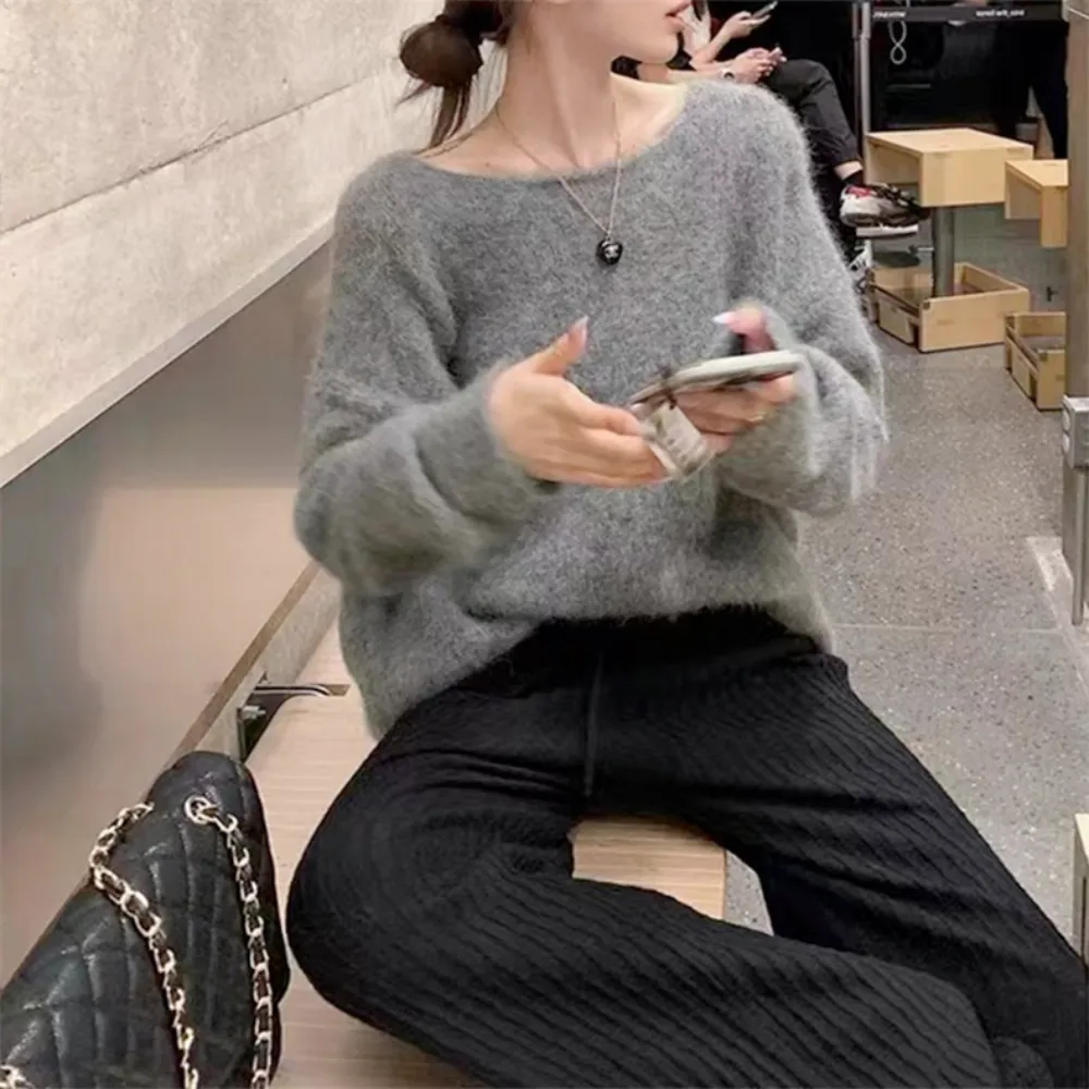Womens Laid-back Knit Sweater